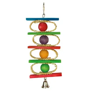 Vogelspielzeug mit Ringen, bunten Bällen und Glocke Arquivet image-0
