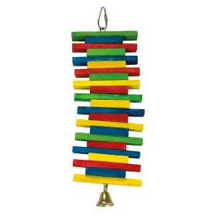 Buntes Vogelspielzeug mit Holzplatten und Glocke Arquivet image-0