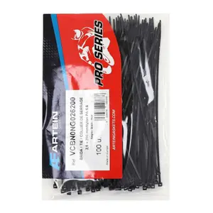 Lot de 100 colliers de serrage nylon Artein Rilsan image-1