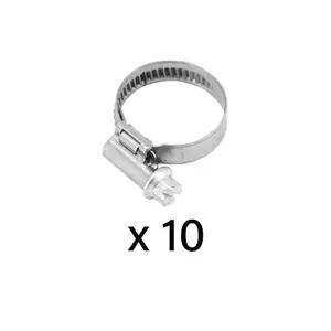 Set of 10 16a stainless steel motorcycle clamps with ratchet mechanism Artein W4 image-0
