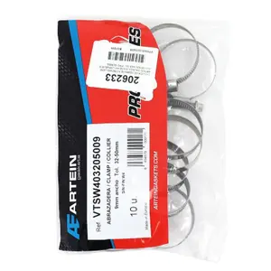 Lot de 10 colliers de serrage moto en inox 32 A à cremaillère Artein W4 image-1