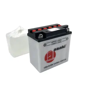 Standard motorcycle battery with electrolyte Asaki CB10L-A2 image-0
