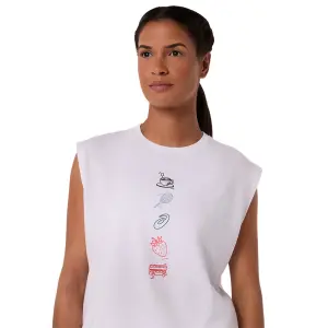 Women's graphic tank top Asics Game image-3