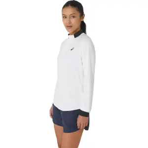 Trikot mit halbem Reißverschluss und langen Ärmeln, Damen Asics Court image-1