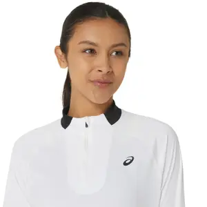 Trikot mit halbem Reißverschluss und langen Ärmeln, Damen Asics Court image-3