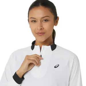 Trikot mit halbem Reißverschluss und langen Ärmeln, Damen Asics Court image-4