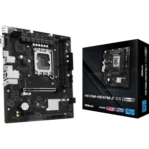 Bundkort ASRock H610M-HDV/M.2 D5 Gen5 (Intel LGA 1700) Micro ATX