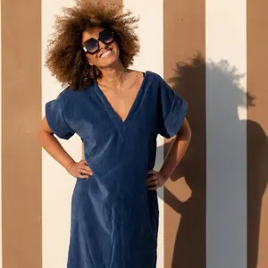 Vintage Long Dress Women Atelier Dune Seventies Summer image-2