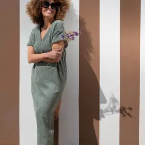Vintage Long Dress Women Atelier Dune Seventies Summer image-1