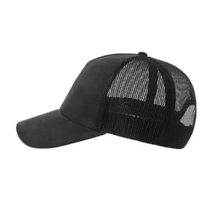 Faux suede trucker cap Atlantis Headwear RAPPER-S image-1