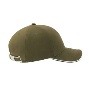 Baseballkasket med 6 paneer Atlantis Headwear Pilot Piping Sandwich-S image-2