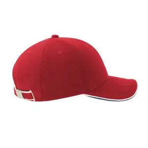 Baseballkasket med 6 paneer Atlantis Headwear Pilot Piping Sandwich-S image-2