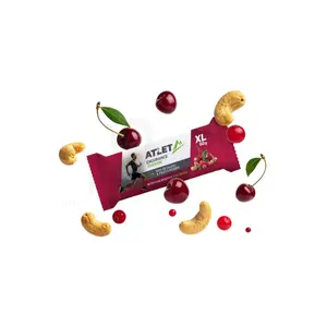 Bio Energieriegel mit roten Früchten und Cashewkernen ATLET Nutrition