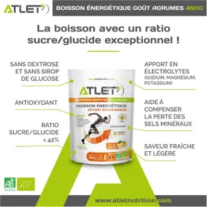 Bio Energydrink Zitrus ATLET Nutrition image-1