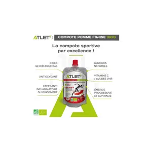 Bio-Energie-Apfel-Erdbeerpüree ATLET Nutrition image-1