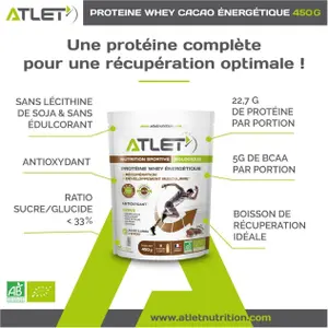 Bio Protein-Nahrung Kakao ATLET Nutrition image-1