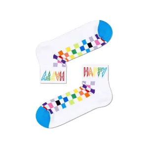 Sokken Happy Socks Rainbow Check 1/4 Crew image-0