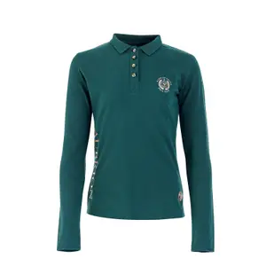 Langarm-Reit-Poloshirt, Mädchen Aubrion Team image-0