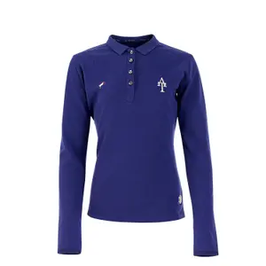 Langarm-Reit-Poloshirt, Mädchen Aubrion Team image-0