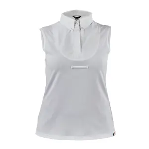 Camicia da equitazione senza maniche con cravatta donna Aubrion image-0