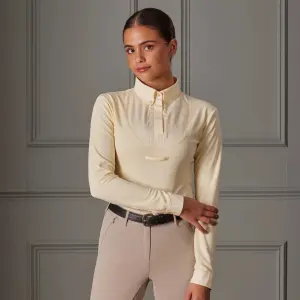 Damen Langarm-Wettkampfpolo mit Knoten Aubrion image-1