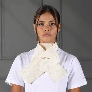 Cravatta da equitazione in broccato Aubrion image-1