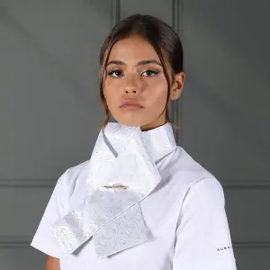 Cravatta da equitazione in broccato Aubrion image-1