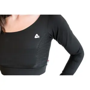 T-shirt crop top manches longues femme Aura Evolution image-2