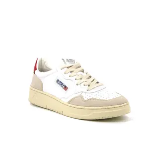 Ausbilder Autry Medalist LS24 Leather/Suede White Red image-2