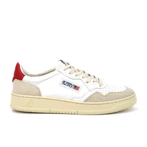 Ausbilder Autry Medalist LS24 Leather/Suede White Red image-1