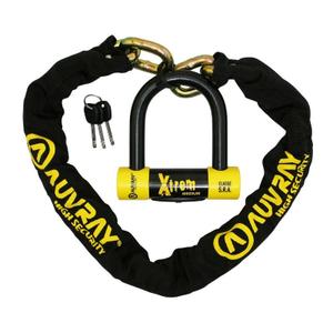 151487-chain-lock-with-link-auvray-xtrem-black-yellow-13-5-mm
