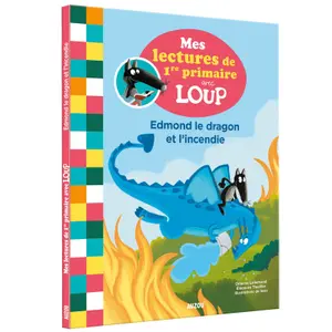 Book mes lectures de 1re primaire avec loup - my 1st grade reading with wolf - edmond et l'incend Auzou image-0