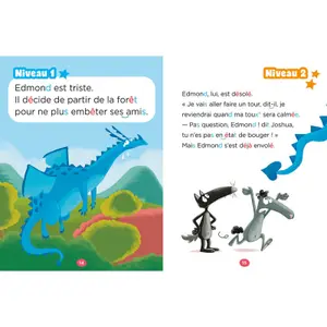 Book mes lectures de 1re primaire avec loup - my 1st grade reading with wolf - edmond et l'incend Auzou image-1