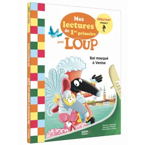 Book mes lectures de 1re primaire avec loup - my 1st grade readings with wolf - bal masqué à venis Auzou image-0