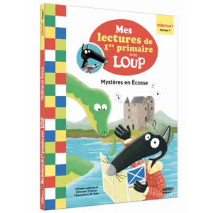 Book mes lectures de 1re primaire avec loup - my 1st grade readings with wolf - mysteries in scotland Auzou image-0