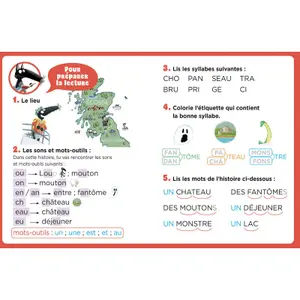 Book mes lectures de 1re primaire avec loup - my 1st grade readings with wolf - mysteries in scotland Auzou image-1