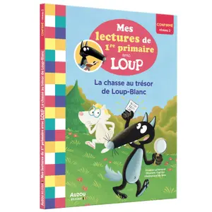 Book mes lectures de 1re primaire avec loup - my 1st grade readings with wolf - treasure hunt Auzou image-0