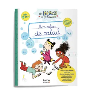 Book les héros de 1re primaire - mon cahier de calcul Auzou image-0