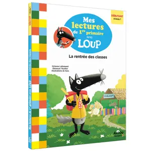 Book mes lectures de 1re primaire avec loup - my 1st grade readings with wolf - back to school for cla Auzou image-0