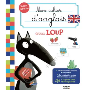 Book mon cahier d'anglais avec loup version Belgium Auzou image-0