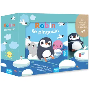 My first bath book - robin the penguin Auzou image-0