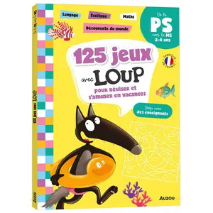 Book 125 games with wolf from ps to ms Auzou image-0