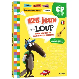 Book 125 games with wolf from cp to ce1 Auzou image-0