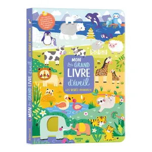 Book mon très grand livre d'éveil - baby animals Auzou image-0
