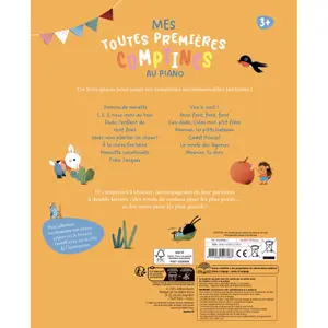 Livre mon livre piano - my very first nursery rhymes on the piano Auzou image-3