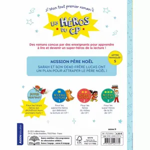 Livre les héros du cp - super débutant - mission père noël Auzou image-3