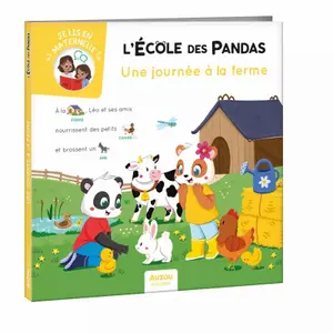 Panda school book - a day at the farm Auzou image-0