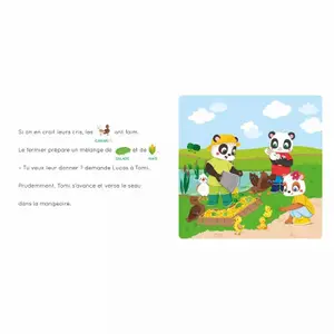 Panda school book - a day at the farm Auzou image-1