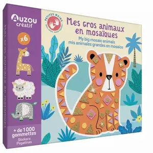 Creative activities artist's set Auzou Mes Gros Animaux En Mosaïques image-1