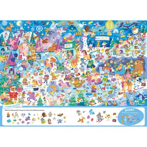 Giant search and find book - au royaume des licornes Auzou image-2